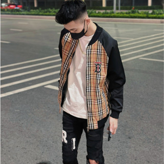 Áo Khoác Bomber GIÓ B.B.R. Logo Chữ Thêu Cao Cấp Chất Liệu Vải Gió 2 Lớp Dày Dặn Form Dáng Boy Phố Hottrend,HHN