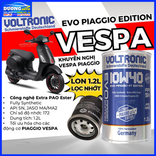 Nhớt Voltronic Phiên Bản Vespa, Voltronic EVO Piaggio 4T Edition 10W40 1.2L, Voltronic Vespa 1.2L - DƯƠNG AUTO 31