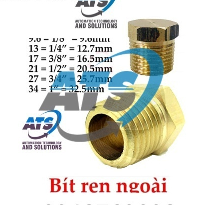 ATS_Cà rá thau ren 9.6mm, 13mm