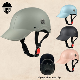 Mũ Bảo Hiểm Lưỡi Trai Varo Nón Bảo Hiểm 1/2 Kết Cứng kiểu sơn, Nón Cho Nam Nữ đạt chuẩn kiểm định