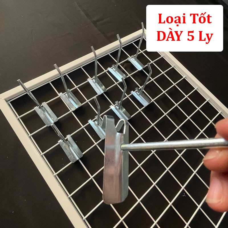 Móc Cài Khung Lưới Treo Sản Phẩm Phụ Kiện Trang Trí Sơn Tĩnh Điện ( Combo 50 100 Cây 30cm PHI SẮT 5 LY )