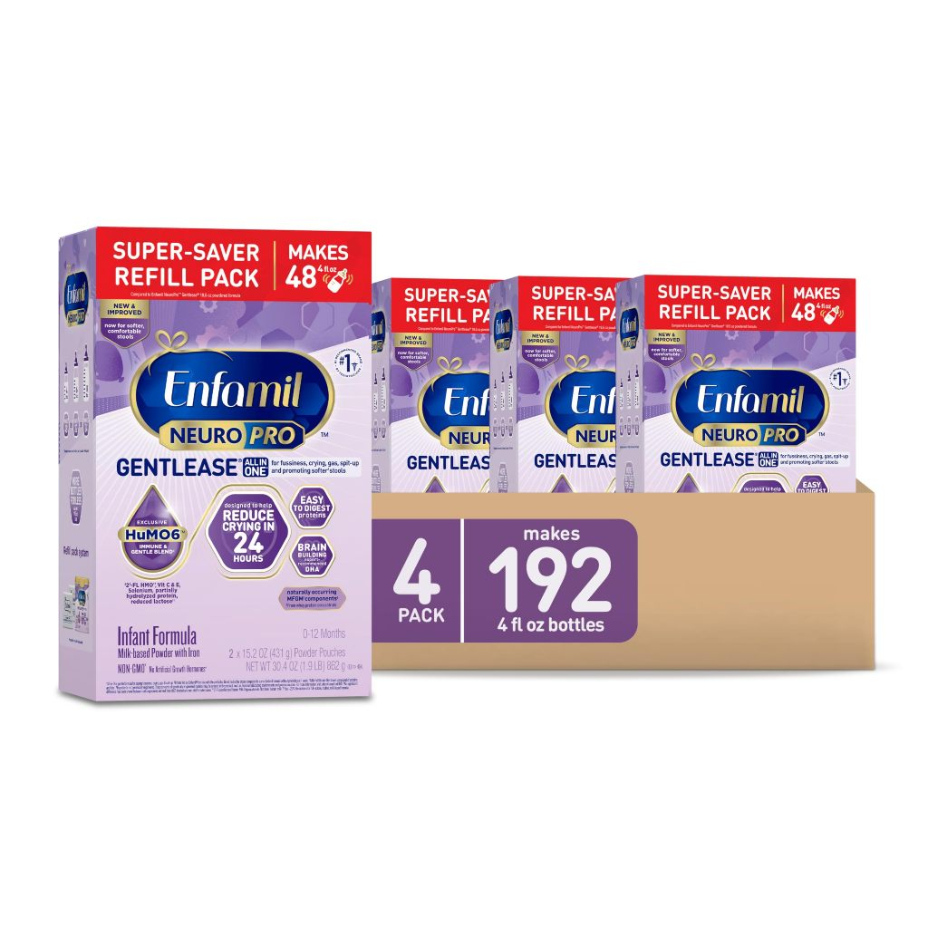 Sữa Bột Enfamil Neuro Pro Gentlease Nội Địa Mỹ 0-12m Dành Cho Bé Nôn Trớ Đầy Hơi, Khó Tiêu Khóc Đêm 862g