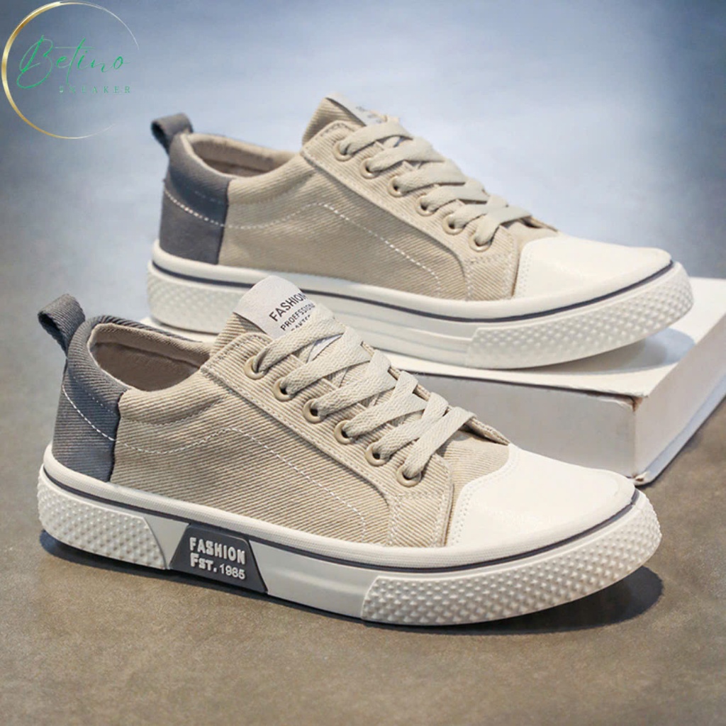 Giày Sneaker Nam FST 1985 Chất Vải Canvas K22 Kiểu Dáng Hàn Quốc Dễ Phối Đồ, Thoáng, Nhẹ