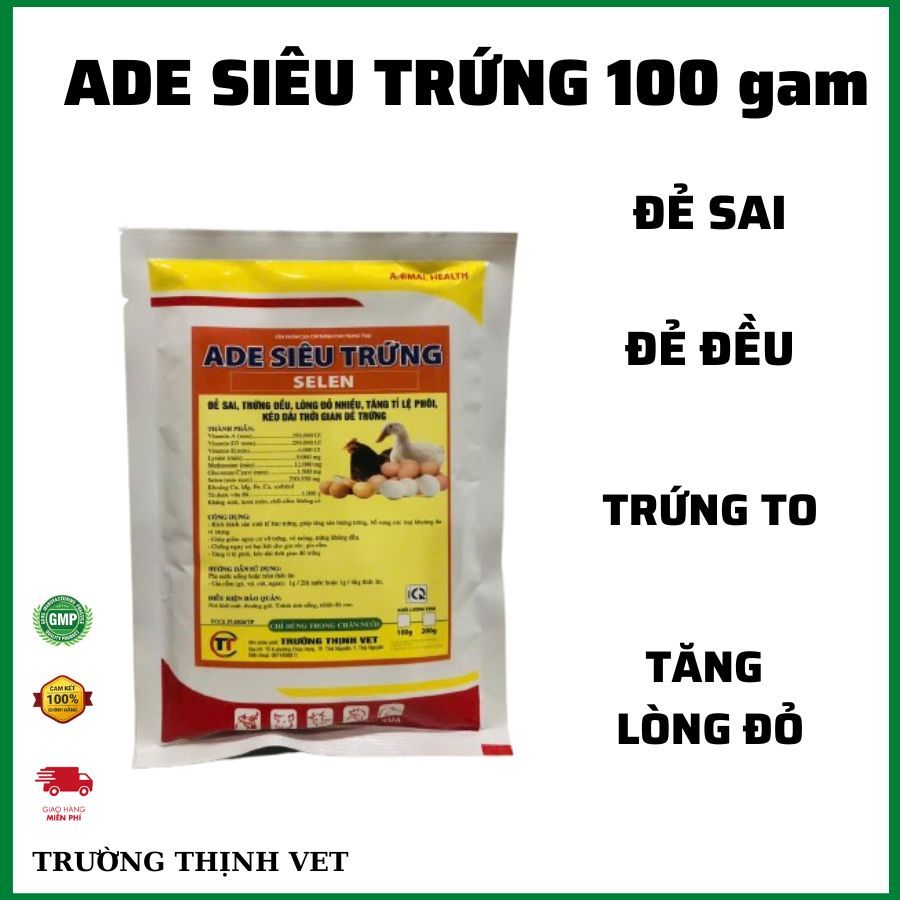 ADE tăng trứng gà, vịt, ngan, cút gói 100g
