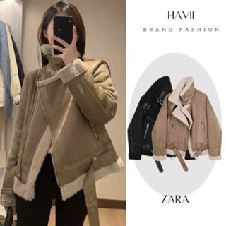  Áo khoác nữ da lộn lót lông cao cấp form hàng hiệu sang chảnh siêu âm  thời trang thịnh hành HOT 2025 HAVII 