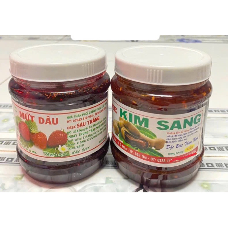 Mứt Me, Mứt Dâu( đá dâu, đá me) Keo 450gr