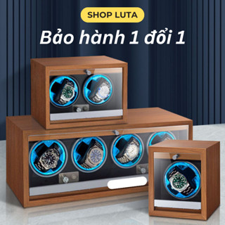  Hộp Xoay Đồng Hồ Cơ Gỗ Hộp Lắc Automatic 1 2 4 Chiếc Chất Gỗ Dày  24x16x16cm Có Bảo Hành 1 Đổi 1 