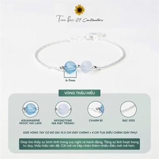 Lắc tay bạc Lắc tay Đá phong thủy tự nhiên - 2 viên