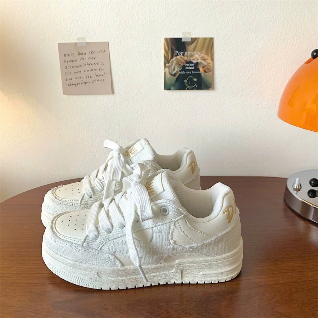 [ FULLBOX- CHUẨN SIZE] Giày thể thao nữ DILAUU vải bò đế cao 5cm