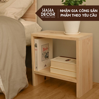 Kệ tab đầu giường 2 tầng gỗ thông mỹ, nội thất phòng ngủ, phòng khách KG01-40x40
