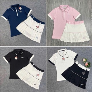 Bộ áo polo chân váy nữ tập thể thao,pickleball, đạp xe nữ, đồ tập gym yoga aerobic nữ