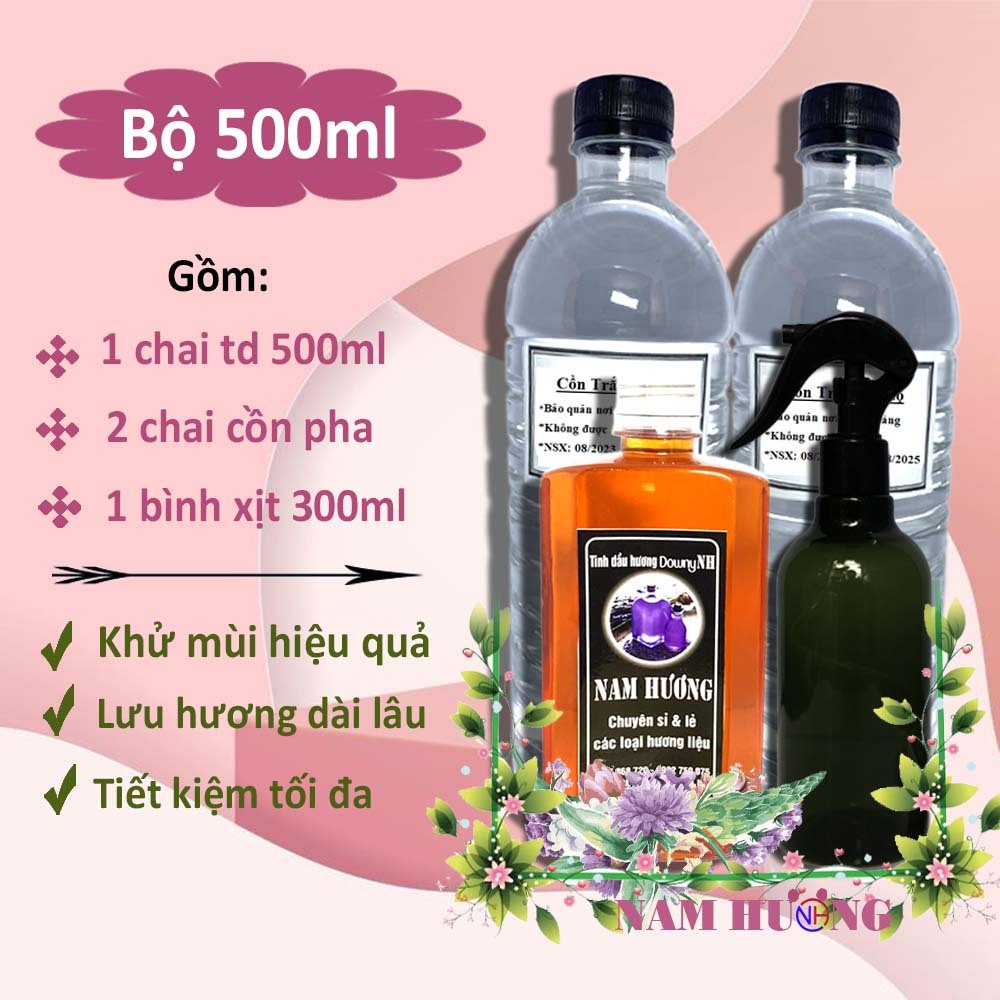 Combo trọn bộ lớn: 0.5kg hương + 2 lít co^n` pha + bình xịt