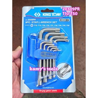 Bộ lục giác sao ngắn kingtony 9 cây model 20309pr t10-t50
