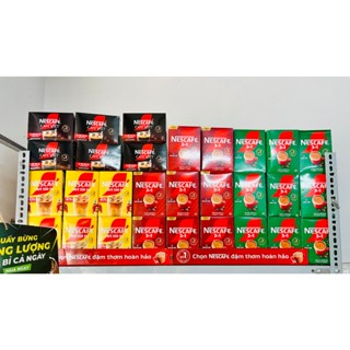  Cà phê đen cà phê sữa Nescafe đen đỏ xanh vàng dạng hộp  10-15-18 gói x 16-24g  