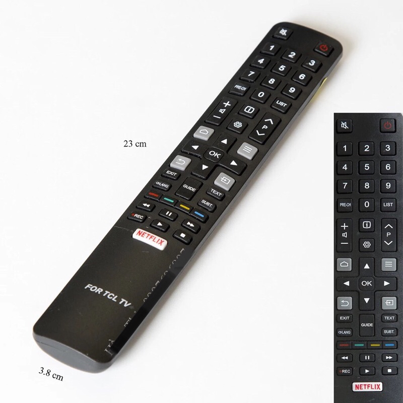 Remote Tivi TCL NETFLIX + Pin.