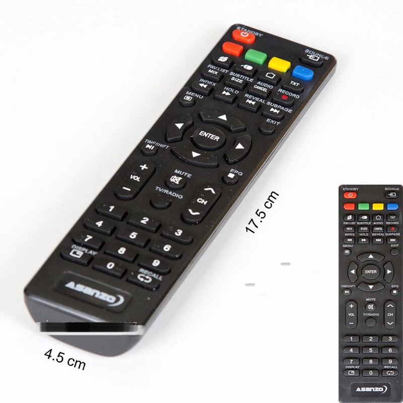 Remote Tivi Asanzo ngắn + Pin
