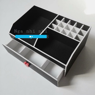 Kệ mỹ phẩm 2 tầng 30cm màu đen