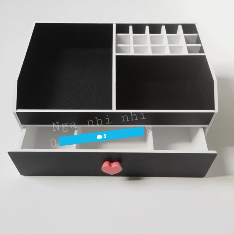 Kệ mỹ phẩm 2 tầng 30cm màu đen