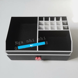 Kệ mỹ phẩm 2 tầng 30cm màu đen