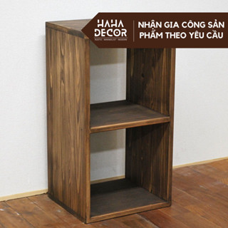 Kệ tab gỗ đầu giường 2 tầng gỗ thông mỹ nội thất phòng ngủ, phòng khách KG02