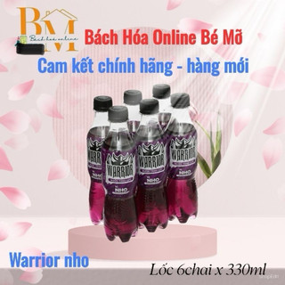 Lốc 6 Chai Nước Tăng Lực Warrior Hương Nho 330ml