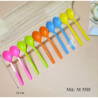 Combo 10 Muỗng bột, muỗng múc gia vị, ăn sữa chua, ăn cháo cho bé nhựa cứng rico