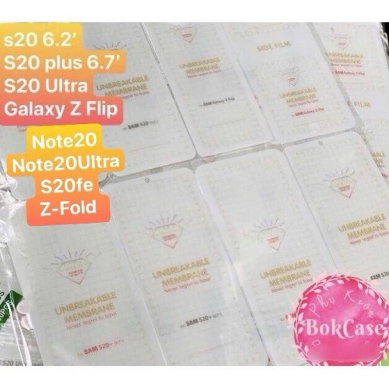 Miếng dán PPF trước sau S23ultra s22plus note20ultra note10plus... (full mã samsung)