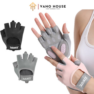 Găng Tay Tập Gym AOLIKES Yoga, Đạp Xe Chất Liệu Thoáng Khí Đệm Silicon Chống Chai Chống Trượt  AL121