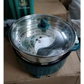 Nồi lẫu hấp 28cm xanh min