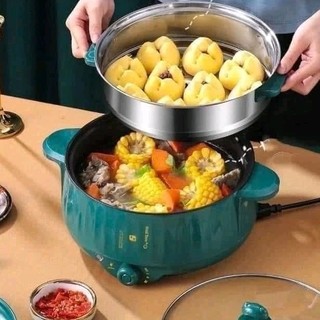 Nồi lẫu hấp 28cm xanh min