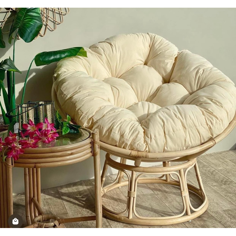 Ghế giả mây papasan cao cấp 1m, 1m1,1m2. Ghế thư giãn decor phòng khách ban công ☘️
