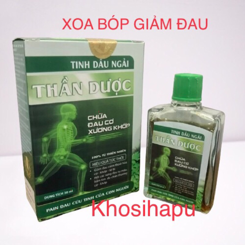 Tinh dầu ngải Thần Dược xoa bóp giảm đau cơ khớp thần kinh đau xương khớp hiệu quả chính hãng