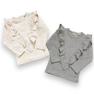  Áo len thun gân bèo cổ hình chữ V hãng Sweet Peptit cho bé gái 