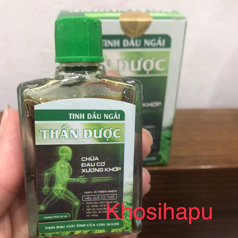 Tinh dầu ngải Thần Dược xoa bóp giảm đau cơ khớp thần kinh đau xương khớp hiệu quả chính hãng