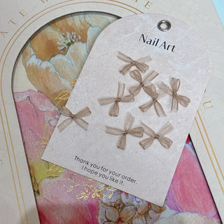Set(10c) nơ lụa-Pk trang trí móng-tib nail
