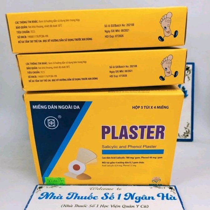 Miếng dán mụn cóc PLASTER, 1 túi 4 miếng