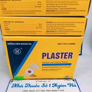 Miếng dán mụn cóc PLASTER, 1 túi 4 miếng
