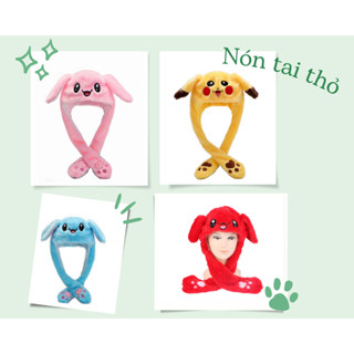 Nón, Mũ Tai Thỏ Vẫy, Giật Hai Tai Bóp Hơi Giặt Tai Lên Đi Chơi Lạnh, Đà Lạt, Chụp Hình