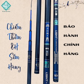  Cần câu đài chiến thần độ cứng 8H bảo hành 1 năm 2 lóng bất kỳ trừ lóng gốc carbon xoắn toàn thân CC-31 