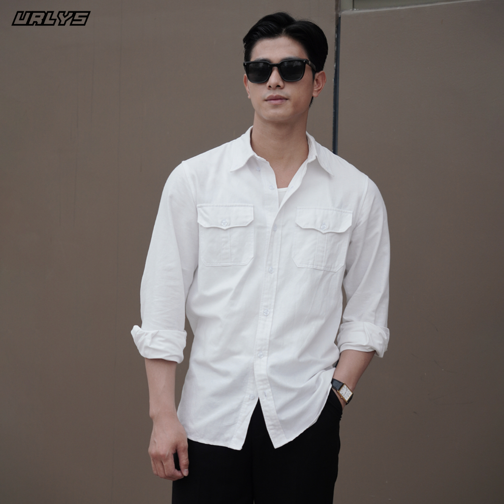 Áo sơ mi Trung Thành Urlys Premium sơ mi túi hộp/Basic Menswear Nam