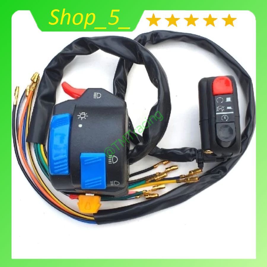 Bộ cùm công tắc lắp cho xe máy xe điện fz v1