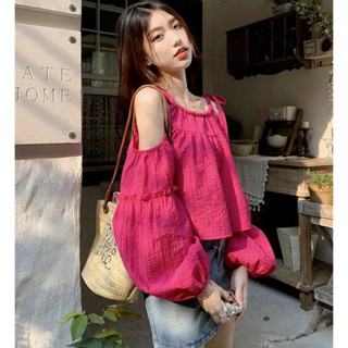 Áo BabyDoll Hở Vai Tay Phồng Siêu Xinh-Lumii