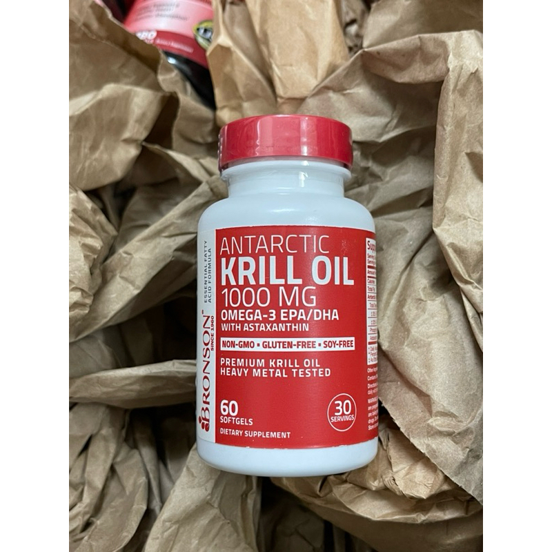 Dầu Nhuyễn Thể Bronson Antarctic Krill Oil Omega 3 EPA/DHA 1000mg hộp 60 viên