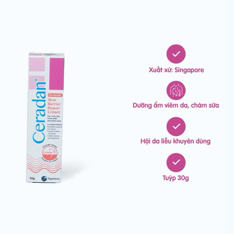 Kem dưỡng ẩm cho da CERADAN Skin Barrier Repair Cream (Tuýp 30g)