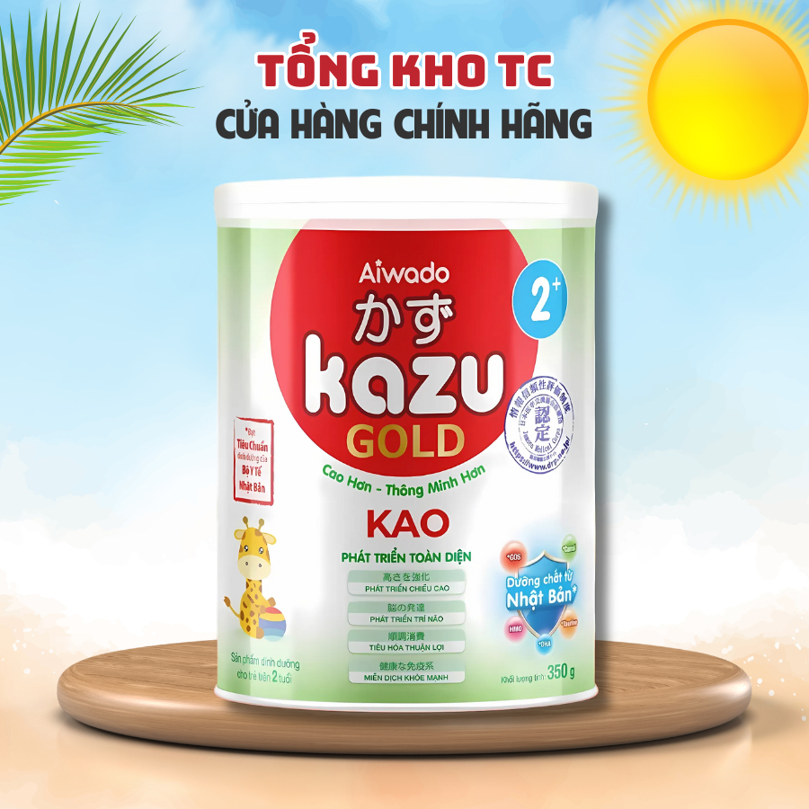 Sữa bột Aiwado Kazu Kao Gold 810g - Giúp ổn định tiêu hoá và giảm tình trạng táo bón ở trẻ