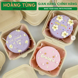 Combo 50 Hộp bã mía tự phân hủy, hộp bã mía đựng bánh kem bento cake