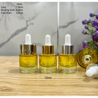 Chai đựng serum 15ml 30ml màu vàng , xanh siêu đẹp