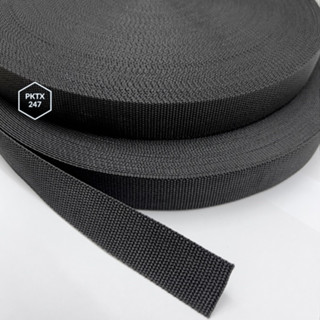 10 mét dây đai dù dẹt đen bản 2cm 2,5cm làm quai balo túi xách