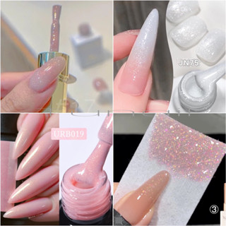 Sơn gel thạch hồng nhũ tuyết , trắng thạch gạo nhũ , sơn gel nhũ giả bột siêu sáng đẹp Hot chai 15ml