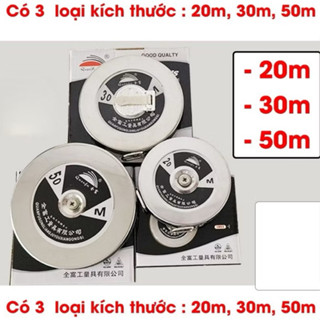 Thước Cuộn 20M - 30M - 50M Dây Thép Vỏ Inox 304 Không Gỉ Hàng Nhập Khẩu Cao Cấp - Chính Xác - Chống Mài MònRẺ VÔ ĐỊCH